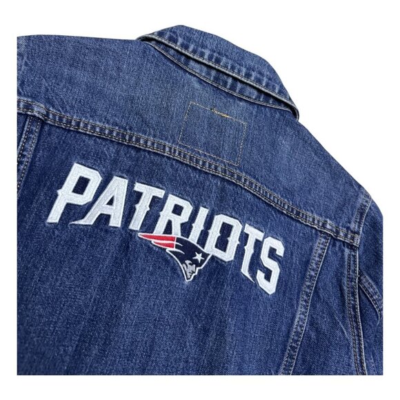 LEVIS x NFL New England Patriots Collab Designer Denim Jean Jacket Womens Medium - Picture 4 of 7